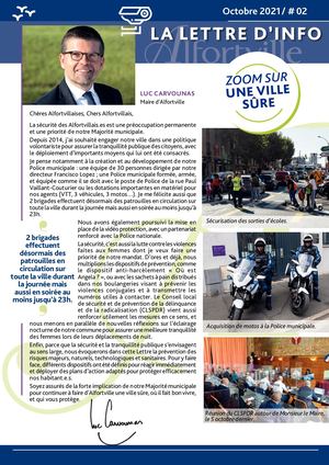 Octobre 2021 - La lettre d'info - Zoom sur une ville sûre