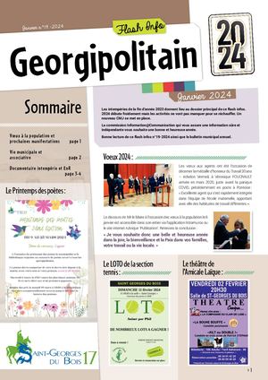 Flash Infos janvier 2024