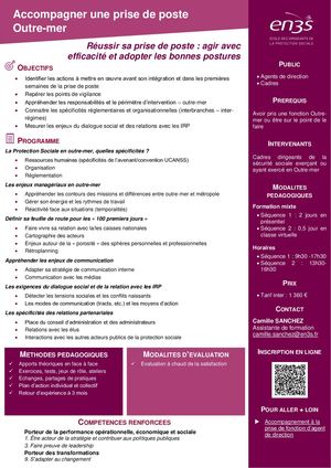 Accompagner Une Prise De Poste Outre Mer