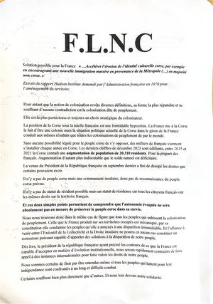 Communiqué du FLNC