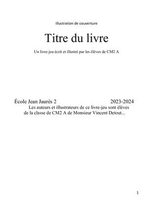 Cm2 Vincent Livre Janvier