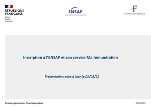 Ensap Procedure Inscription Et Service Ma Remuneration