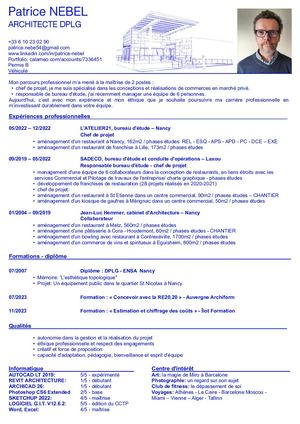 Nebel Patrice Architecte _ CV