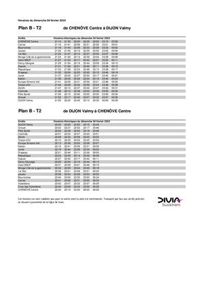 Horaires Bus Substitution T2