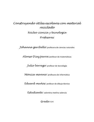 Proyecto Ciencias Y Tecnologia Segundo Periodo