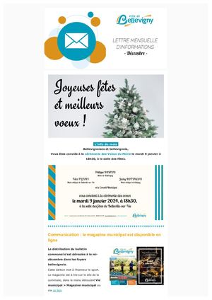 Lettre mensuelle d'informations - 12/2023