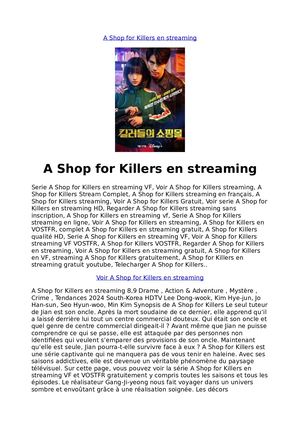 A Shop For Killers En Streaming