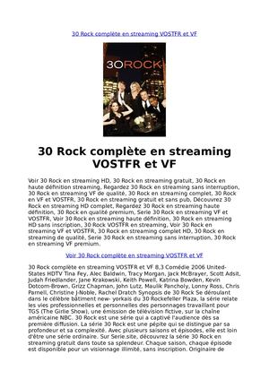 30 Rock Complète En Streaming Vostfr Et Vf