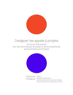 Designer les appels à projets.