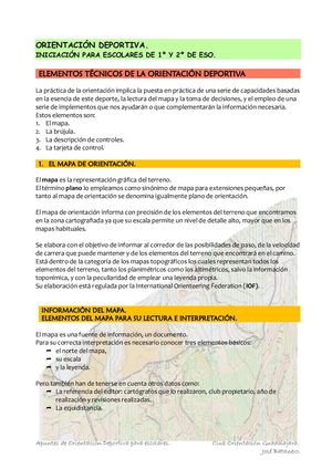 Elementos De La orientacion deportiva