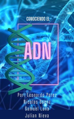 Portada De Cuaderno Caratula Adn Neon Azul