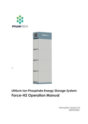 Manuel Installation Pylontech Force H2