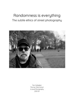 Tom Gallagher A-level Photography Personal Investigation