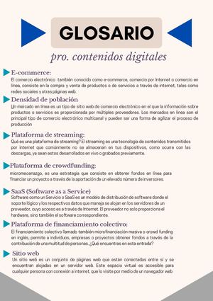 Glosario de Términos para plataformas de Contenidos Digitales