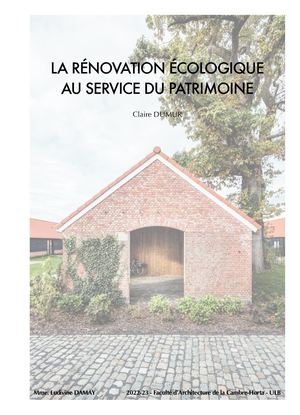 La rénovation écologique au service du patrimoine