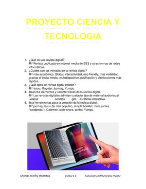 Proyecto Ciencia Y Tecnologia Gabriel Patino Curso 6 6