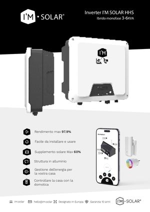 Scheda Tecnica Inverter Hybride I'M SOLAR HHS 3 6IT