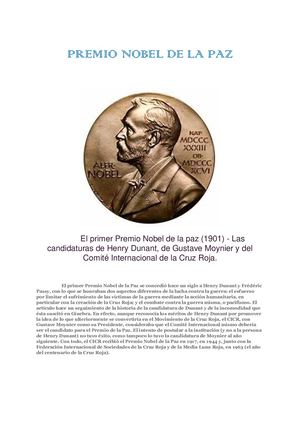 Premios Nobel De La Paz