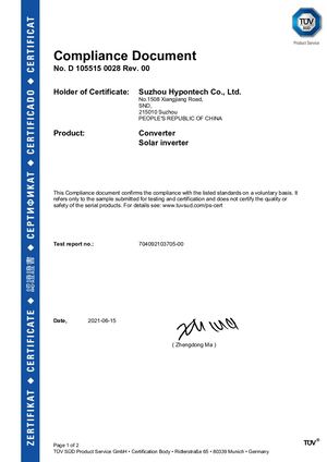 Cert CEI 0 21 HPT 3000 4000 5000 6000 8000 10000