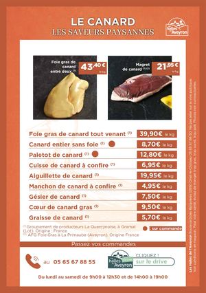 Foire au canard janvier-février 2024 Rodez