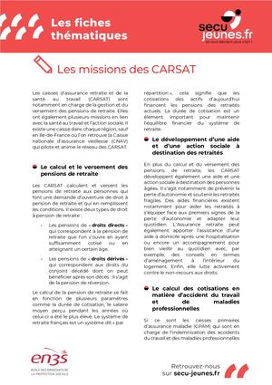 Missions CARSAT
