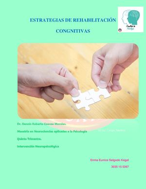 Estrategias De Rehabilitacion Cognitivas