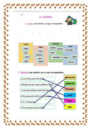 Adverbio Ficha Interactiva