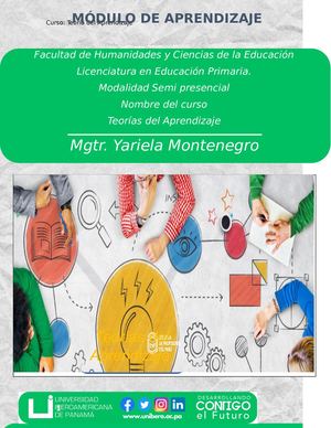 Módulo De Teoría Del Aprendizaje Grupo # 1 Sábado