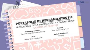 Portafolio de TIC's Dayanna Cedeño