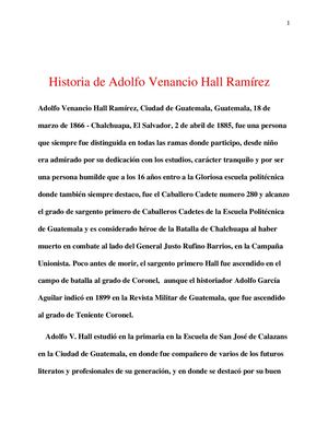 Historia De Adolfo V Hall Ramírez