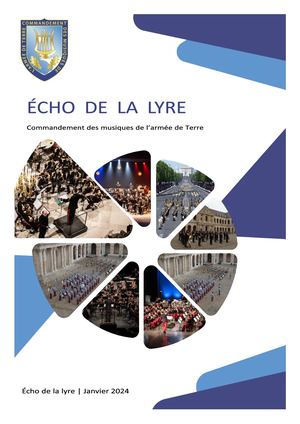 Echo De La Lyre Janvier 2024