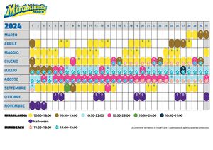 Calendario Mirabilandia 2024
