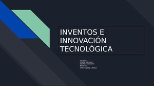 Inventos E Inovacion Tecnologica