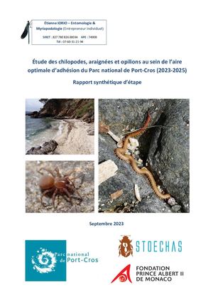 2023_ Etude des chilopodes, araignées et opilions au seil de l'aire optimale  d'adhésion du Parc national de Port-Cros