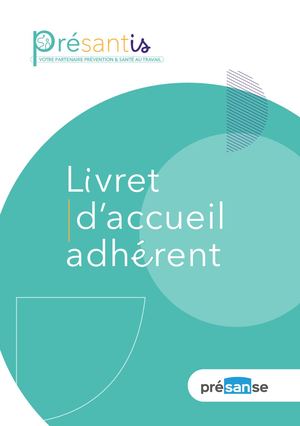 Presantis • Livret D'accueil 2024