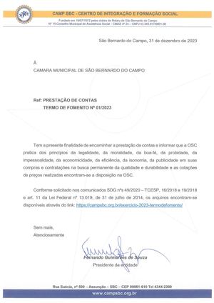 Oficio Prestacao De Contas