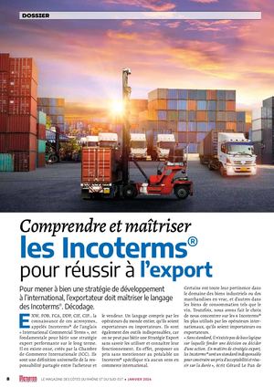Comprendre et maîtriser les Incoterms pour réussir à l’Export