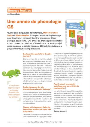 Une année de phonologie La classe maternelle 324