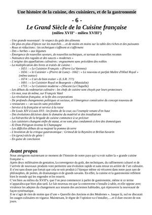 6 Le Grand Siècle De La Cuisine Française