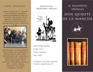 Folleto El Ingenioso Hidalgo Don Quijote De La Mancha (1) (1)