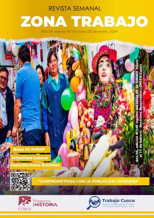 Revista de Empleo  "ZONA TRABAJO CUSCO" Edición N°146