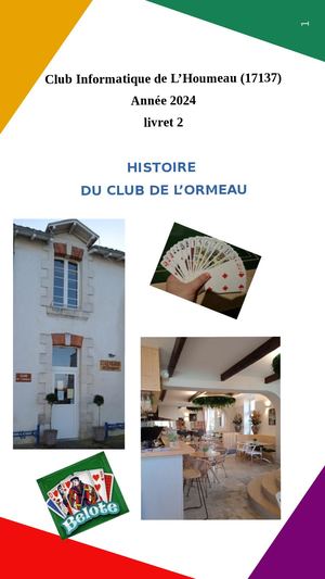 2 Livret 2 2024 Histoire Du Club De L'ormeau