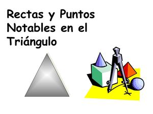 Rectas Y Puntos Notables En El Triángulo