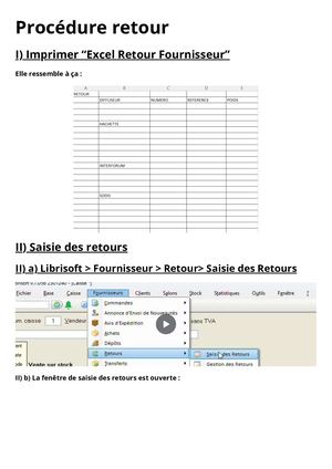 Procédure Retour