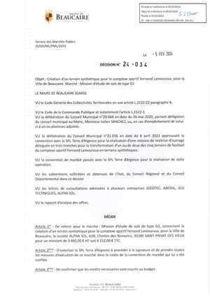Parution Des Actes Administratifs (décisions) D'aujourd'hui .