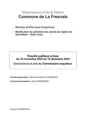 Avis & Conclusions Plu La Fresnais 26 01 2024 V2