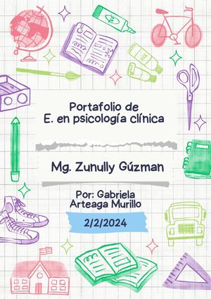 Portafolio de Evaluación en psicología clínica