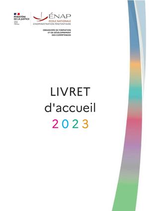 Enap - organisme de formation et de développement des compétences - Livret d'accueil