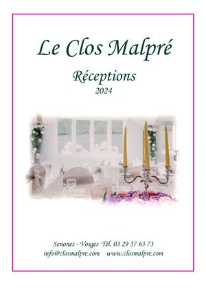 Catalogue Réceptions 2024