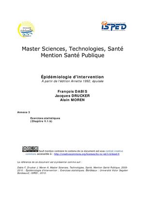 Exercices Corriges Epidemio Intervention